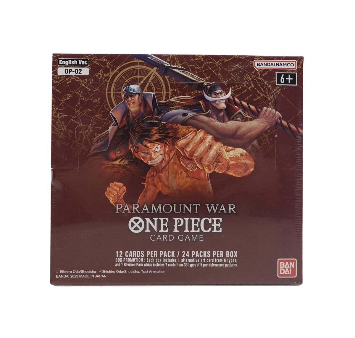 One Piece Card Game OP-02 Paramount War sealed booster box